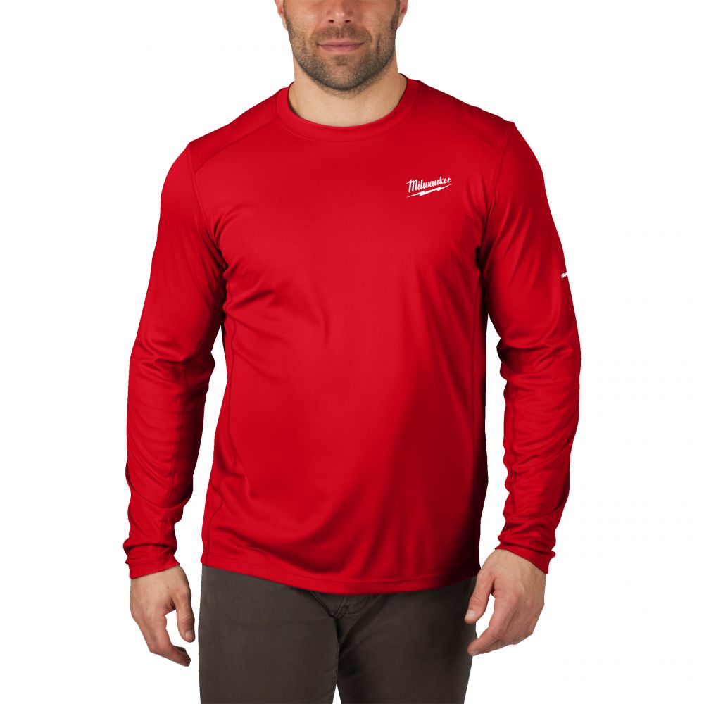Funktions-Langarm-Shirt rot mit UV-Schutz 